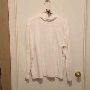 Blair White Long Sleeve Loose Neck Sweater - Size Large